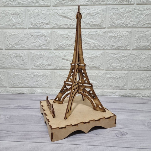 Centro De Mesa Torre Eiffel Con Base Y Nombre 30cm  X 12 Uni 2