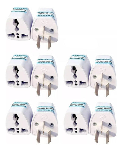 10x Adaptador Enchufe Viajero Inglés Uk Europeo Subte A 0