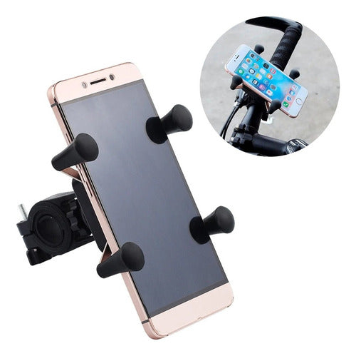 MOTOSCBA Cell Phone GPS Holder for Motorcycle and Bicycle - Black 0