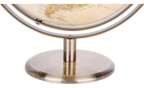 Exerz Antique Globe of 20 cm with Rotating Bronze Base 4