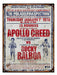 Club del Poster Cartel Chapa Publicidad Antigua Boxeo Rocky Vs Apollo L146 6