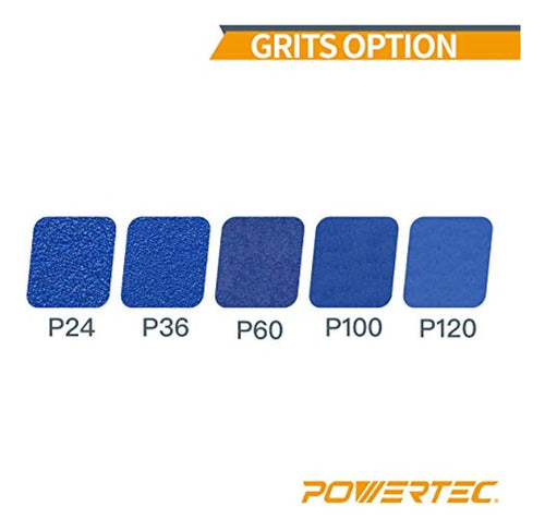 Powertec 464812z3 6inch X 48inch 120 Grit Metal Grinding Zir 2