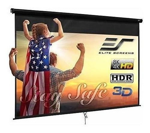 Elite Screens Manual B, 120 Inches 4:3, Projection Screen 0