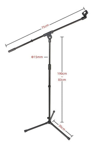 Hebikuo Mic Stand Giraffe Lightweight + Pipette 1