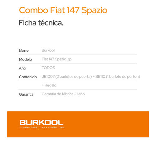 Combo Door and Trunk Seals for 147 Spazio + Surprise Gift - Combo Burletes De Puerta Y Baúl 147 Spazio + Regalo