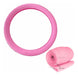 Pink Silicone Steering Wheel Cover + Belts + Gear Lever for Women 1