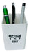 50 White Plastic Pen Holder Cubes with Full Color Logo Printed on 2 Sides 4