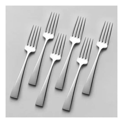 Set of 6 Vecchio Line Stainless Steel Table Forks by Volf - Excellent Design G 1