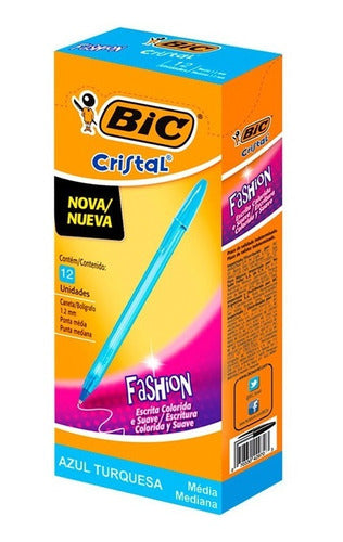 BIC Cristal Fashion Turquoise Ballpoint Pen (x50 Units) 2