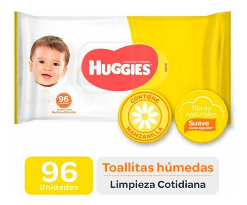 Huggies Classic Wet Wipes Pack of 6 Units - 96 Count 0