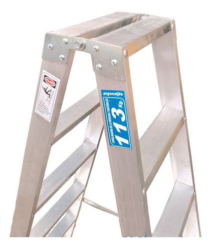 Argensafe Double Access Aluminum Ladder 5 Steps Height 1.50 M 1