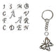 50 Initial Keychains + Metal Butterfly Charm to Assemble 0