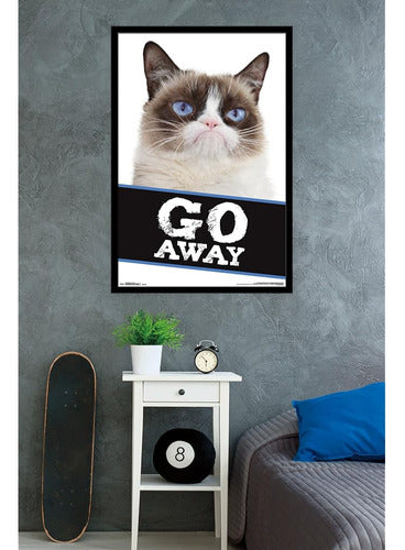 Trends International Grumpy Cat - Go Away Wall Poster, 22.37 1