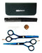 Style.Cut Professional Haircutting Cobalt Scissors Kit 5.5" Cutting 5.5" Thinning Comb 3c 7