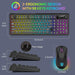 KOLMAX Teclado Mouse Combo Inalámbrico Videojuegos Gamer Iluminados 7