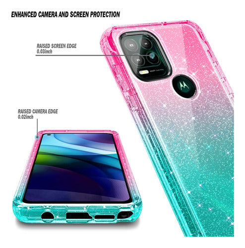 Fundas Para Motorola Moto G Stylus 5g Glitter Pink/aqua 2