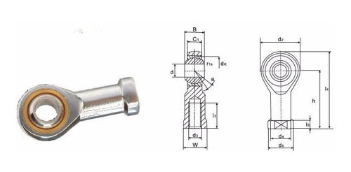 KG Rotulas Competición Hembra 8mm 4 Derechas 4 Izquierdas 3