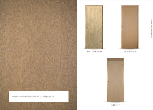 Oblak Nativa Foliada Wood Frame Interior Door 70x200x10 2