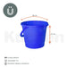 Deses Plast Set of 2 Plastic Buckets with Handle 12L 1