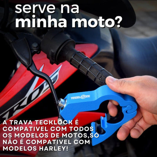 Kit Trava De Manopla Vermelha + Trava De Capacete Tecklock 2