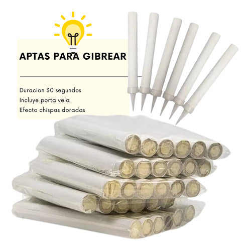 Party Store Combo Mayorista Vela Bengala Blanca X 120 Unidades 1