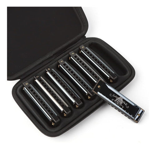 Jdr Harmonica Set De 7 (clave De C D E F G A Bb) 10 Agujeros 0