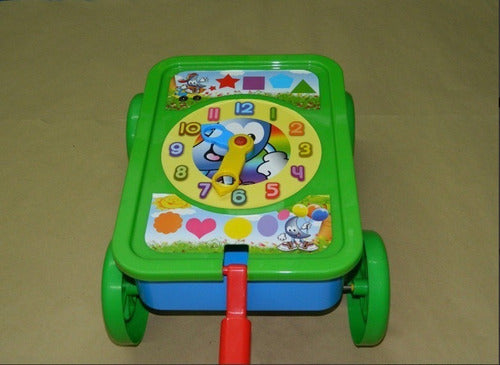 Pull-along Toy Cart with Removable Clock Cover by Luni Plast 2