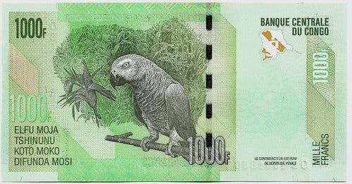 Fk Billete Congo 1000 Francos 2013 P-101b Raro Sin Circular. 1