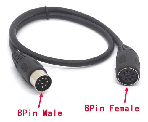 PIIHUSW Speaker Cable Extension DIN 8-Pin 50 CM for Bang & Olufsen B&O 1