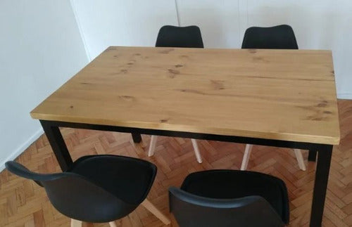 Mesa Hierro Y Madera, Cocina O Comedor Durarte.uy 2