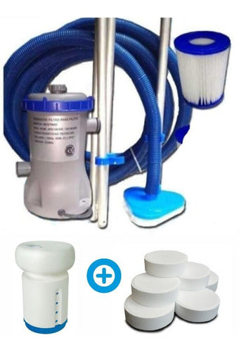 Bestway Pool Filter Pump with Pool Vacuum Kit 0