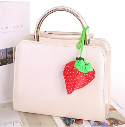 Foldable Strawberry Shopping Bag x50, Holds up to 15kg, Microcentro 1