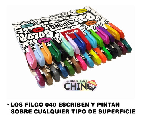 Filgo Permanent Marker Strong 040 Fine 1mm x 30 Colors 1