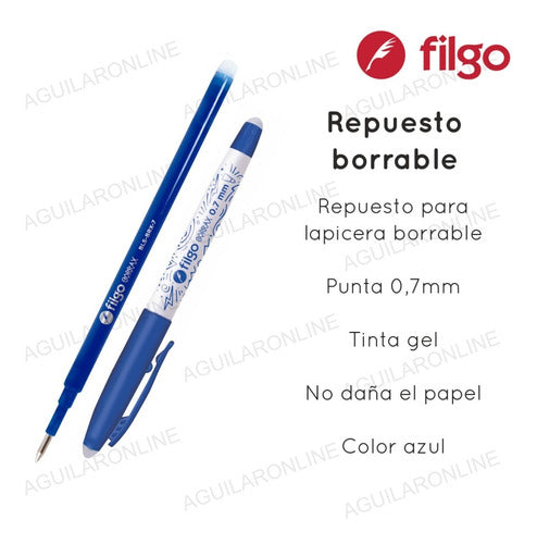 Replacement Refill for Filgo Borrax Roller Erasable Pen 1