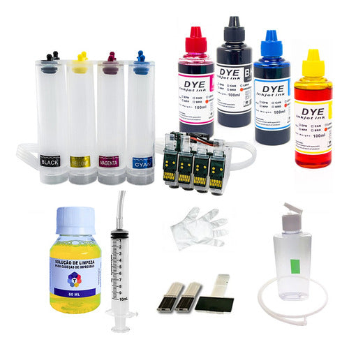 Bulk Ink Pra Epson Xp214 Xp411 Xp401 Xp204 + 4 Tinta Blister 0