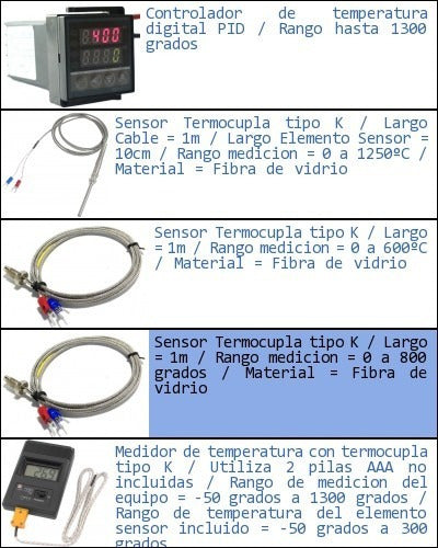 Abebashop K Thermocouple Sensor 1m Glass Fiber Temperature 800 Degrees 1