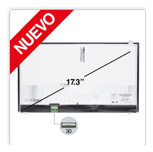 Pantalla Led Display 17.3 Pulgadas Hd 30 Pin Slim Notebook 0