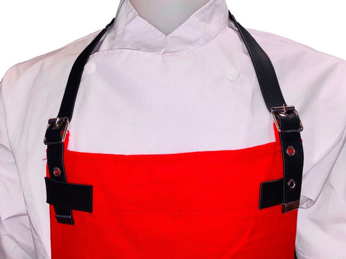Premium Kitchen Apron in Twill and Eco-leather 2