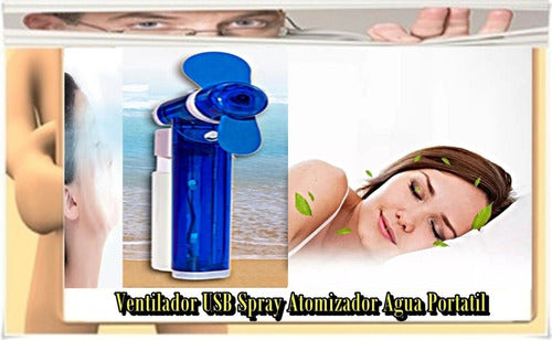 Ventilador Portátil Spray Atomizador Agua USB - Caba 1