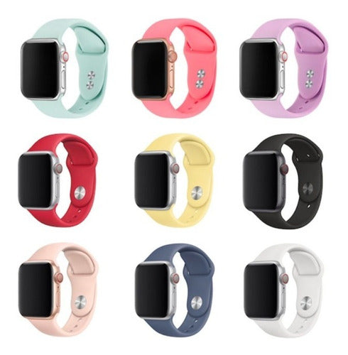 Silicone Mesh Band Compatible for Smartwatch 38 40 42 44 mm 0
