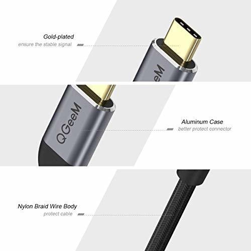 Qgeem USB C to HDMI 4K Cable Adapter, USB Type-C Adapter 4