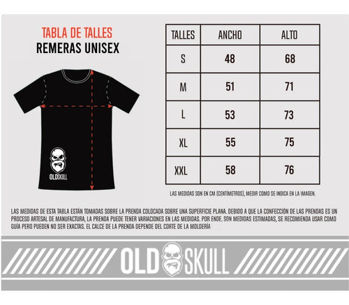 Old Skull Remera Metallica Guitarra 100% Algodón Premium Peinado 3