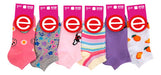 Pack of 6 Short Socks for Women by Elemento Art 101 12