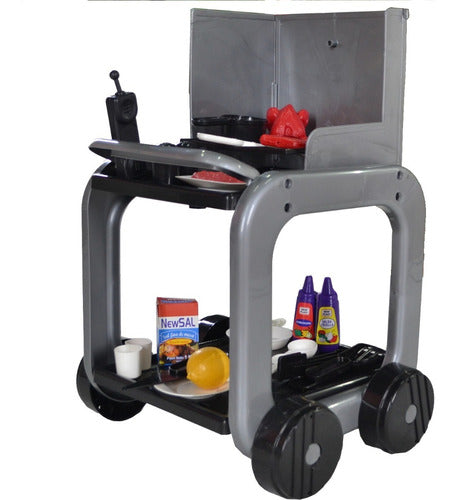 Parrilla Infantil Carrito Cocina Asador Asado New Plast 0