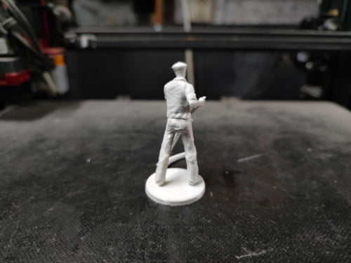 Miniature Harvesting Man, 1/32 Scale, White Color 4