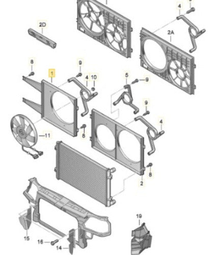 Encauzador Electroventilador - Original Vw Fox Gol Suran Pol 1