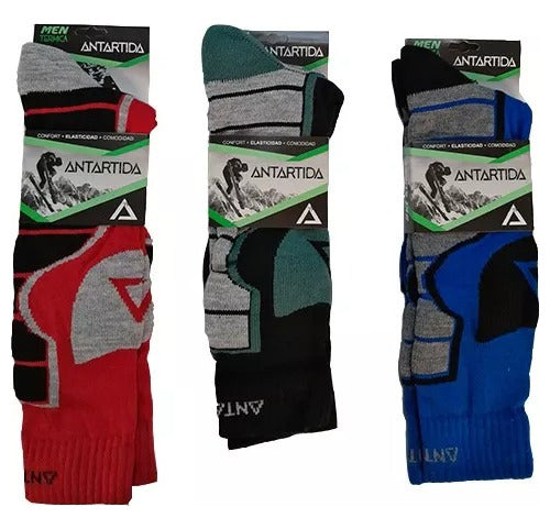 Antartida Combo Medias Tecnicas Hombre X3 + Guantes 1°piel 1