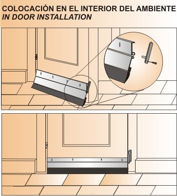 R.A.K Zocalo Puerta - Automatico - Aluminio C/ Goma Reforzado 80cm 1