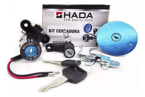 HADA Kit Cerradura Llave Contacto Tanque FZ 16 Bajaj Rouser 135 1