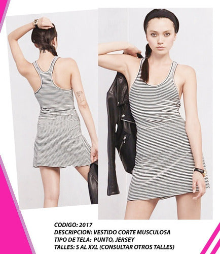 Molde Digital Vestido Cuello Tipo Musculosa Talles S Al Xxl 1